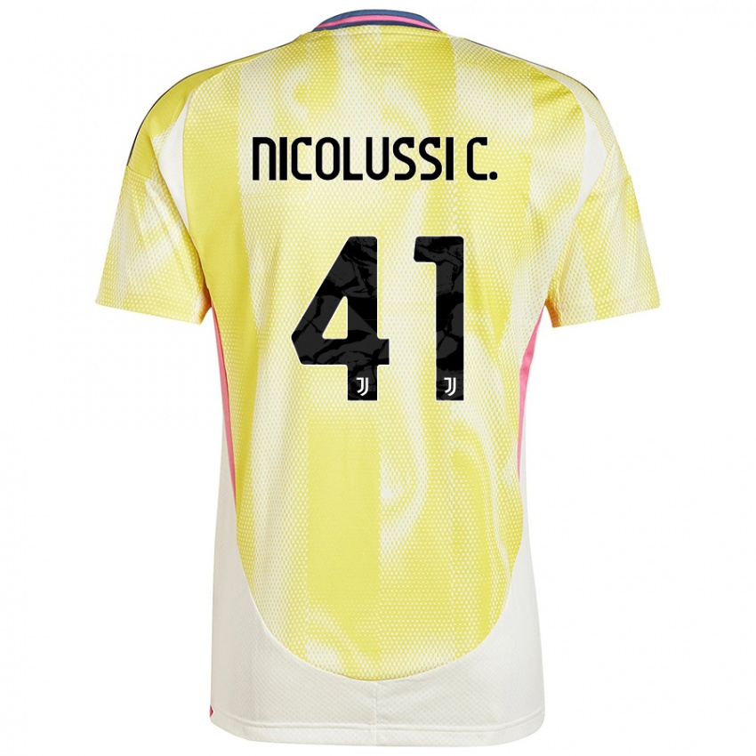 Kinder Hans Nicolussi Caviglia #41 Solargelb Auswärtstrikot Trikot 2024/25 T-Shirt