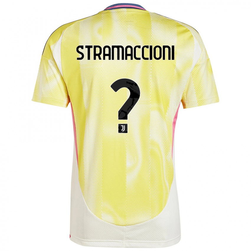 Kinder Diego Stramaccioni #0 Solargelb Auswärtstrikot Trikot 2024/25 T-Shirt