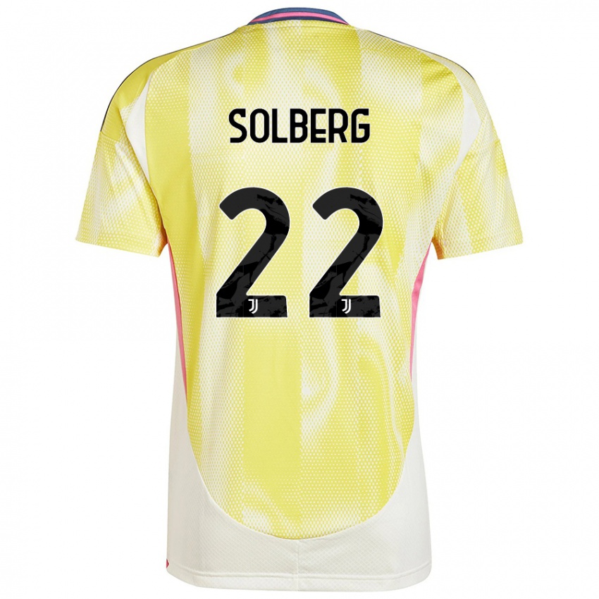 Kinder Elias Solberg #22 Solargelb Auswärtstrikot Trikot 2024/25 T-Shirt