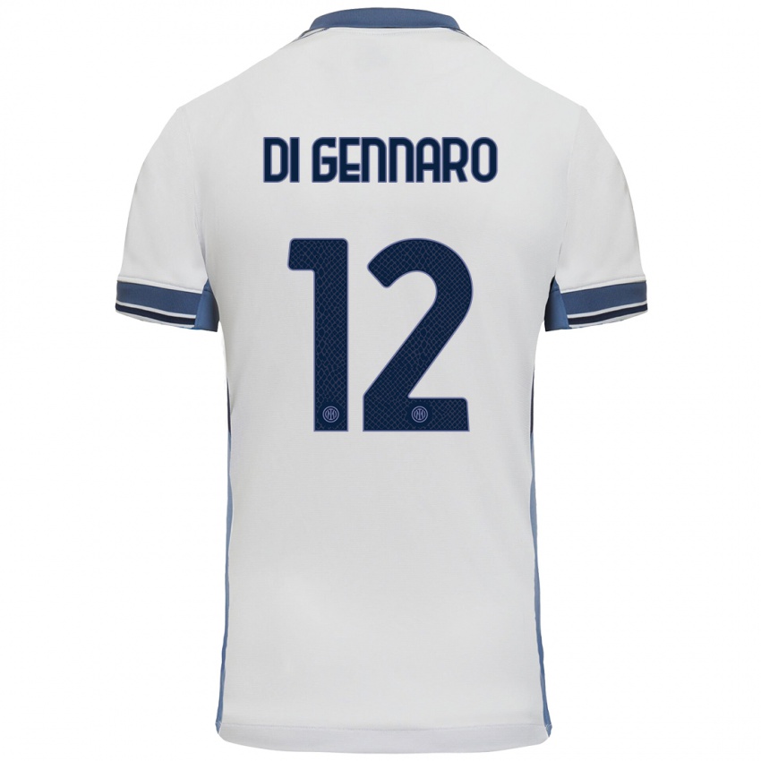 Kinder Raffaele Di Gennaro #12 Weißgrau Auswärtstrikot Trikot 2024/25 T-Shirt