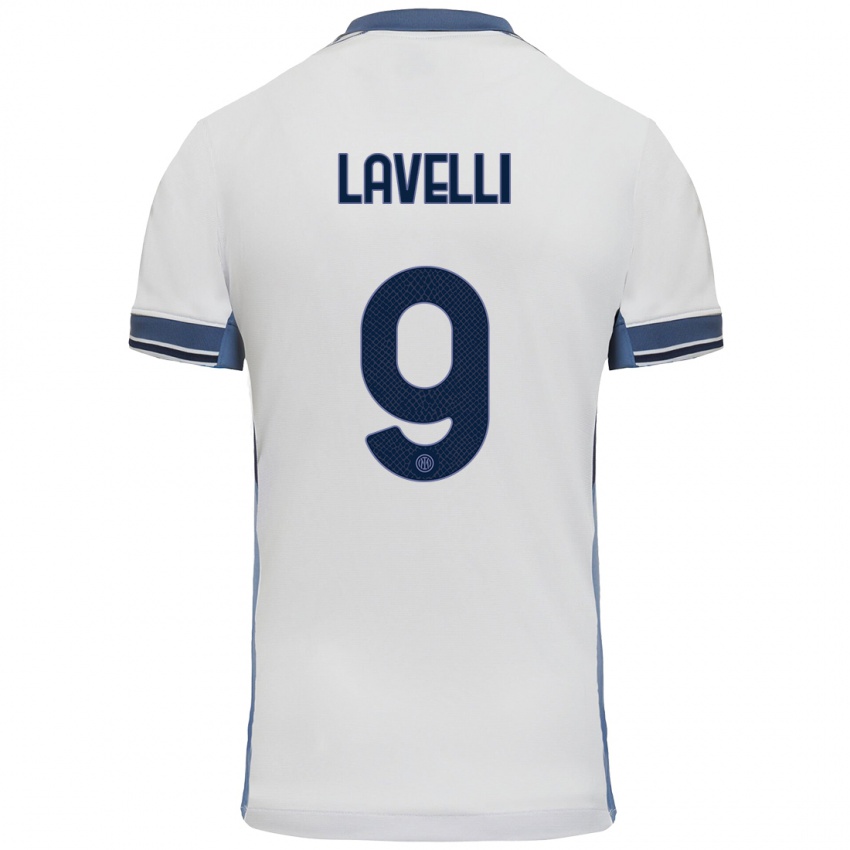 Kinder Matteo Lavelli #9 Weißgrau Auswärtstrikot Trikot 2024/25 T-Shirt