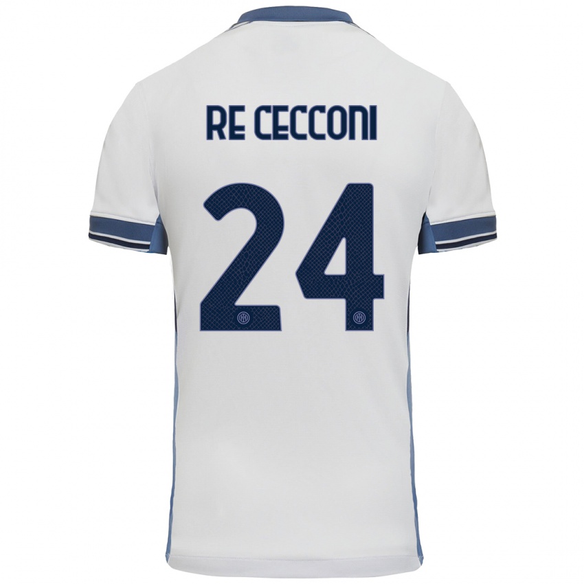 Kinder Gabriele Re Cecconi #24 Weißgrau Auswärtstrikot Trikot 2024/25 T-Shirt