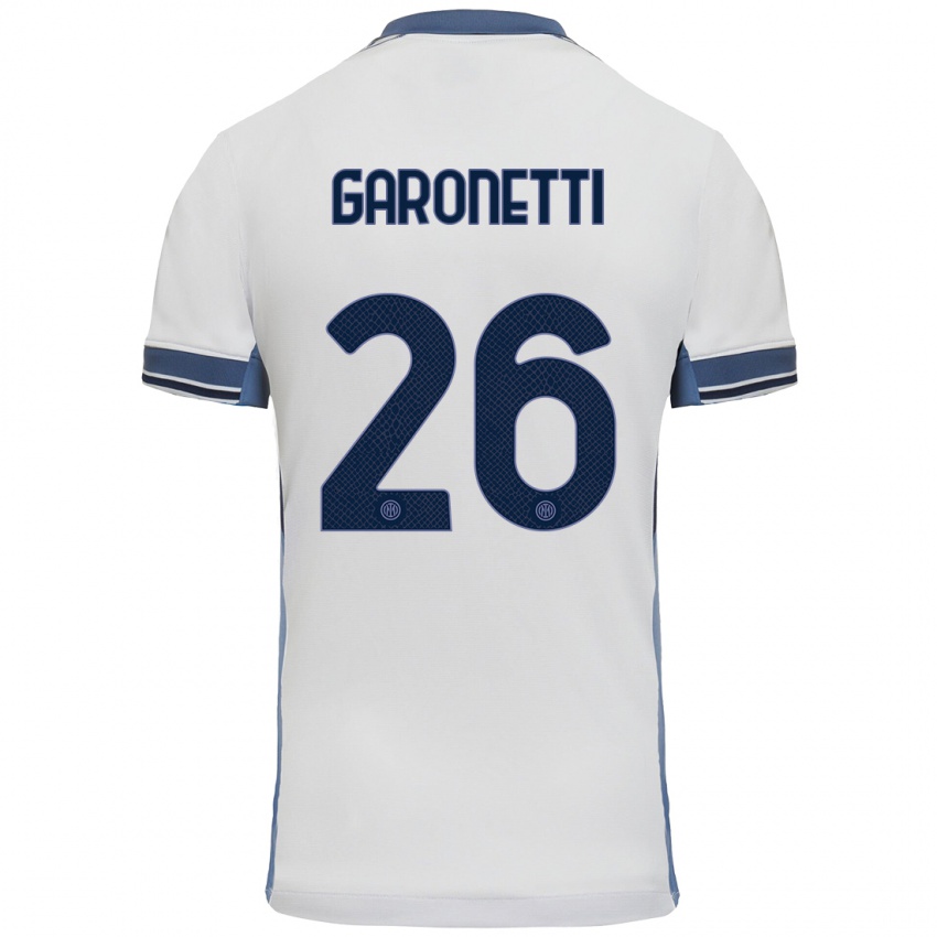 Kinder Gabriele Garonetti #26 Weißgrau Auswärtstrikot Trikot 2024/25 T-Shirt