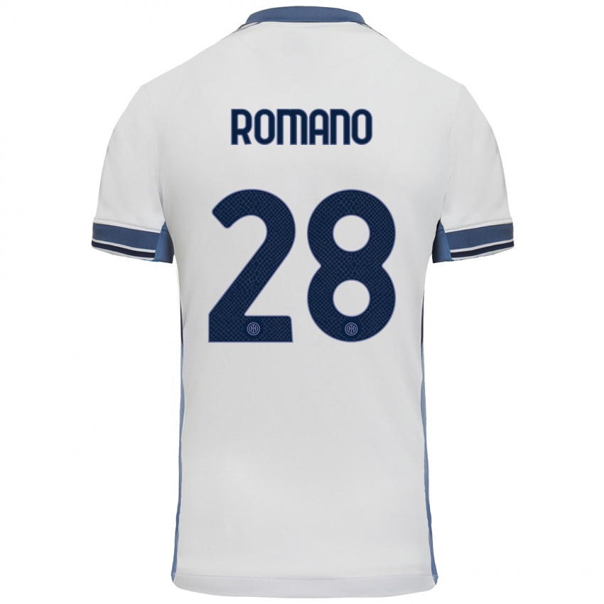 Kinder Thiago Romano #28 Weißgrau Auswärtstrikot Trikot 2024/25 T-Shirt