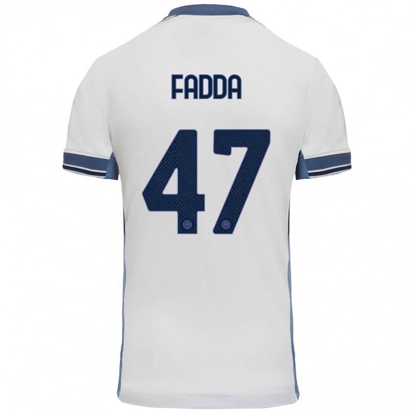 Kinder Paola Fadda #47 Weißgrau Auswärtstrikot Trikot 2024/25 T-Shirt