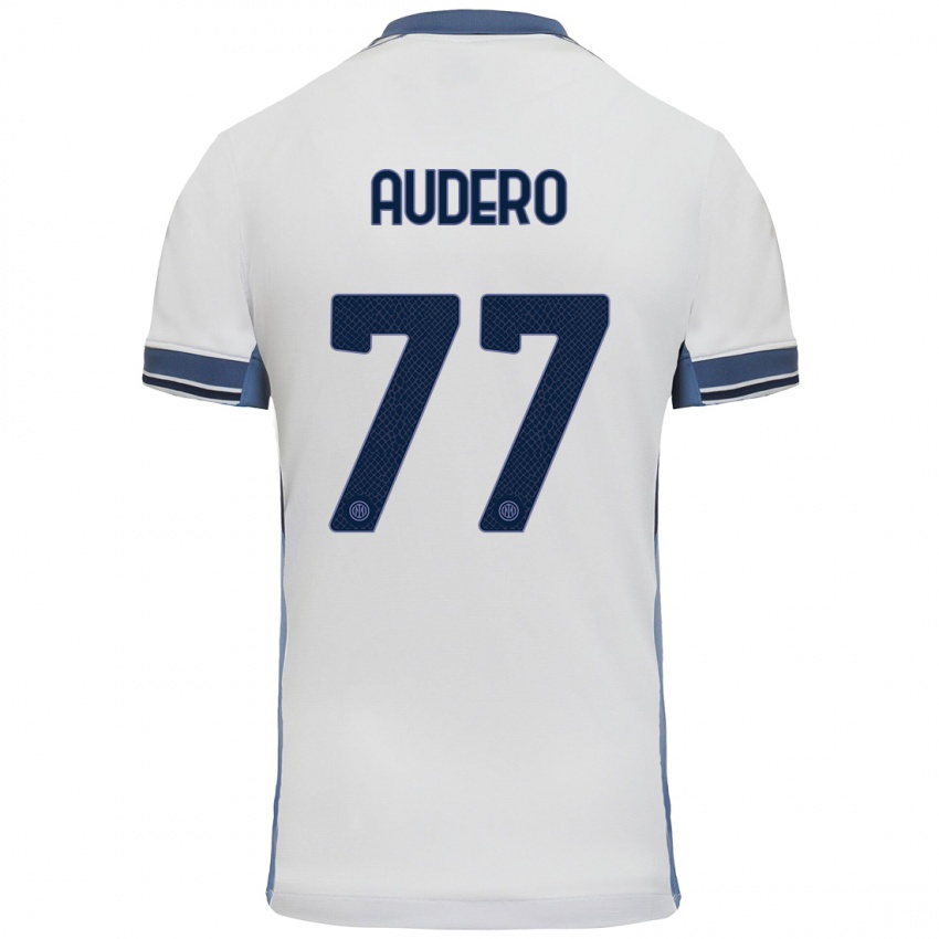 Kinder Emil Audero #77 Weißgrau Auswärtstrikot Trikot 2024/25 T-Shirt