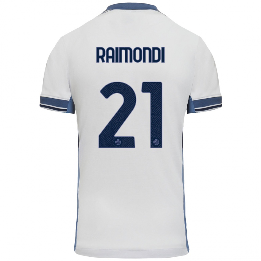 Kinder Paolo Raimondi #21 Weißgrau Auswärtstrikot Trikot 2024/25 T-Shirt