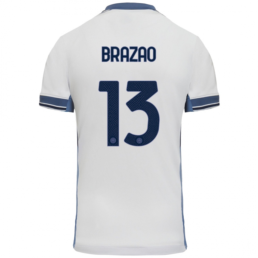 Kinder Gabriel Brazao #13 Weißgrau Auswärtstrikot Trikot 2024/25 T-Shirt