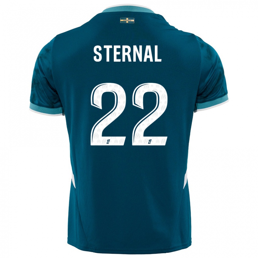 Kinder Enzo Sternal #22 Türkisblau Auswärtstrikot Trikot 2024/25 T-Shirt