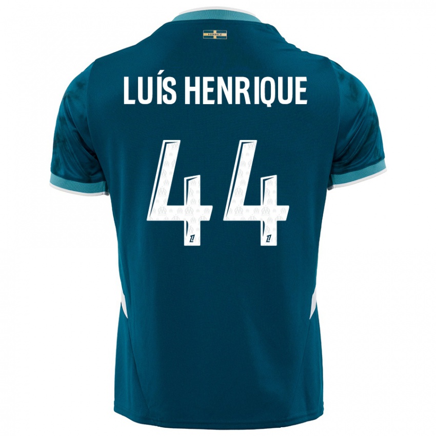 Kinder Luis Henrique #44 Türkisblau Auswärtstrikot Trikot 2024/25 T-Shirt