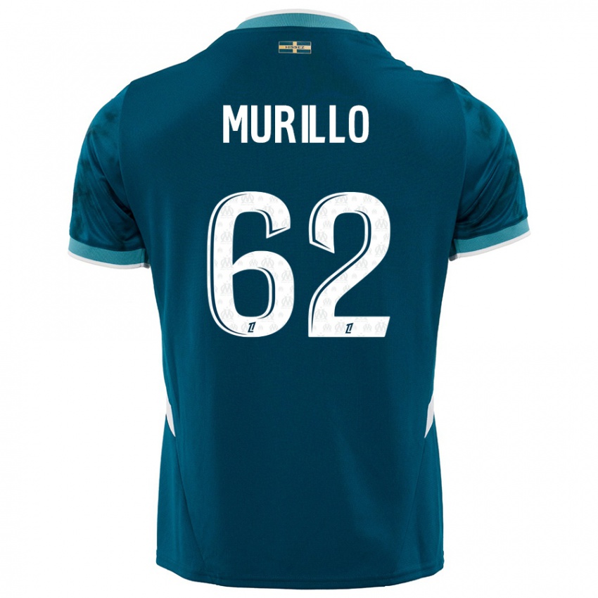 Kinder Amir Murillo #62 Türkisblau Auswärtstrikot Trikot 2024/25 T-Shirt