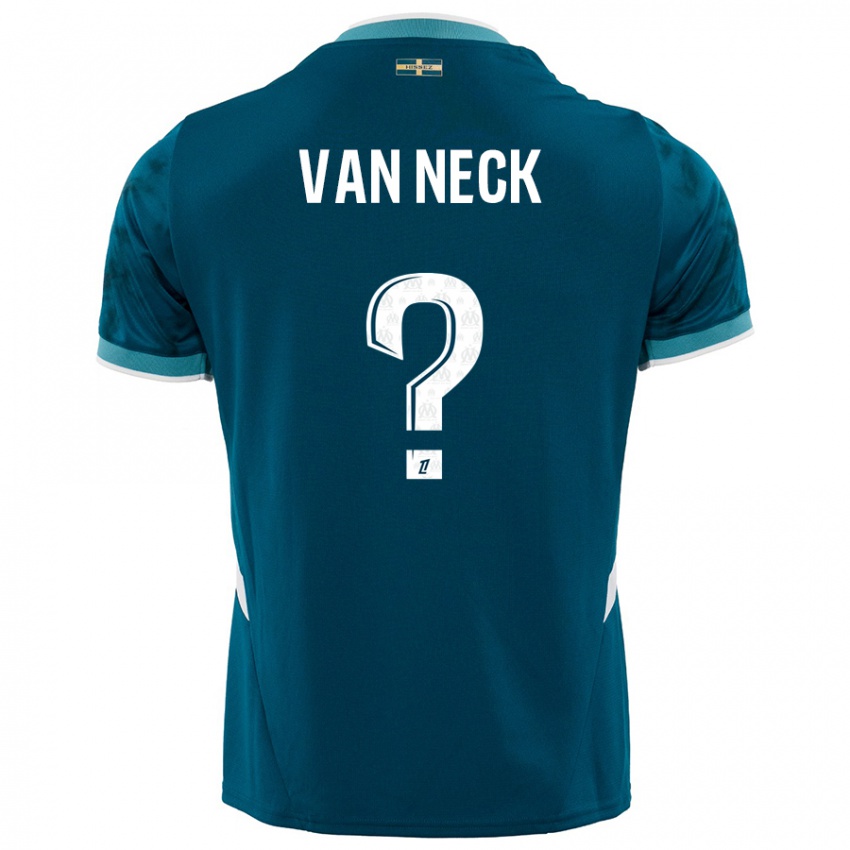 Kinder Jelle Van Neck #0 Türkisblau Auswärtstrikot Trikot 2024/25 T-Shirt