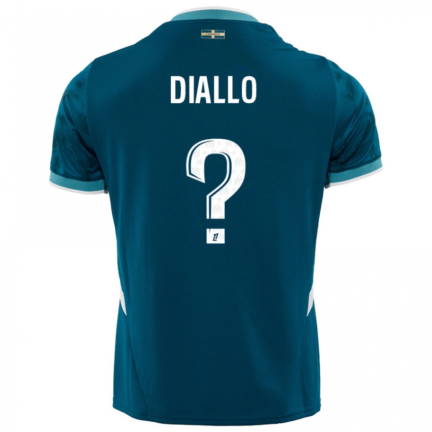 Kinder Mouhamed Diallo #0 Türkisblau Auswärtstrikot Trikot 2024/25 T-Shirt