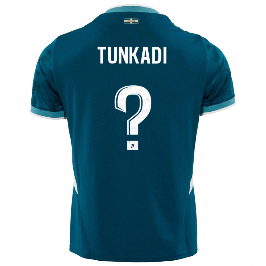 Kinder Alexandre Tunkadi #0 Türkisblau Auswärtstrikot Trikot 2024/25 T-Shirt