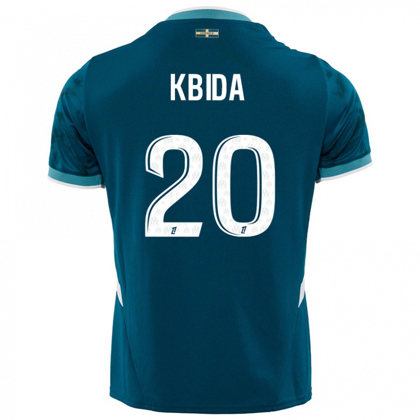 Kinder Inès Kbida #20 Türkisblau Auswärtstrikot Trikot 2024/25 T-Shirt