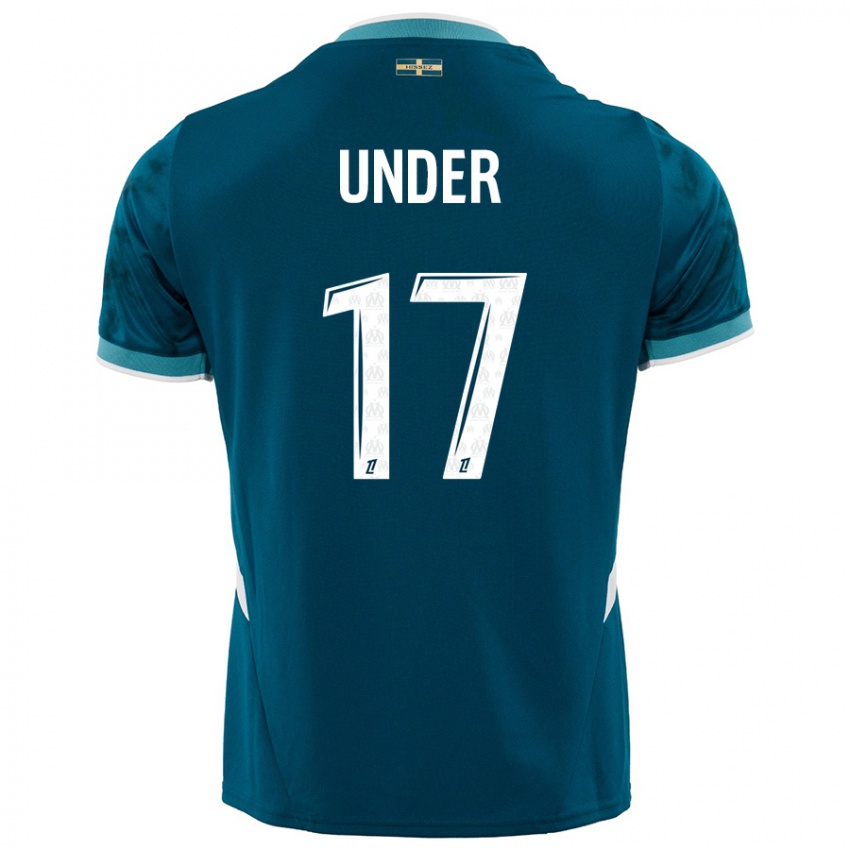 Kinder Cengiz Under #17 Türkisblau Auswärtstrikot Trikot 2024/25 T-Shirt