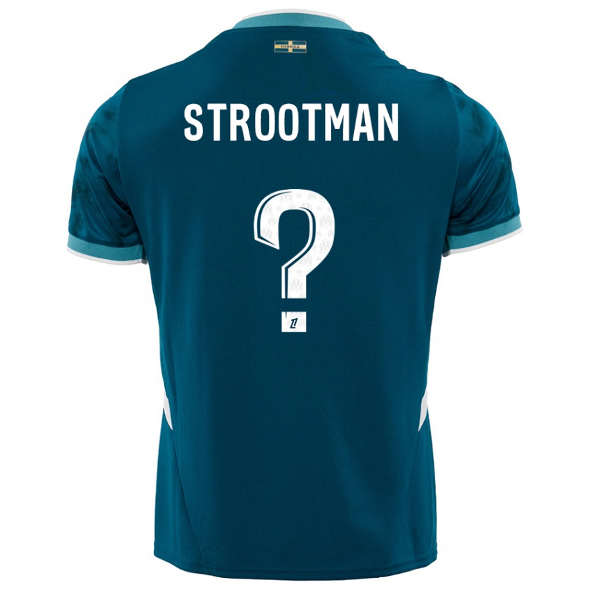 Kinder Kevin Strootman #0 Türkisblau Auswärtstrikot Trikot 2024/25 T-Shirt