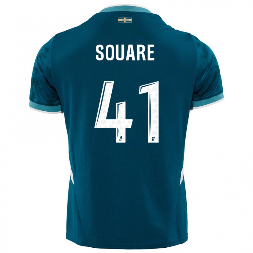 Kinder Cheick Souare #41 Türkisblau Auswärtstrikot Trikot 2024/25 T-Shirt