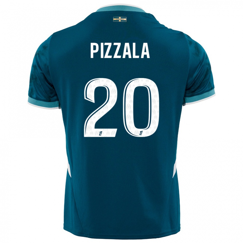 Kinder Caroline Pizzala #20 Türkisblau Auswärtstrikot Trikot 2024/25 T-Shirt