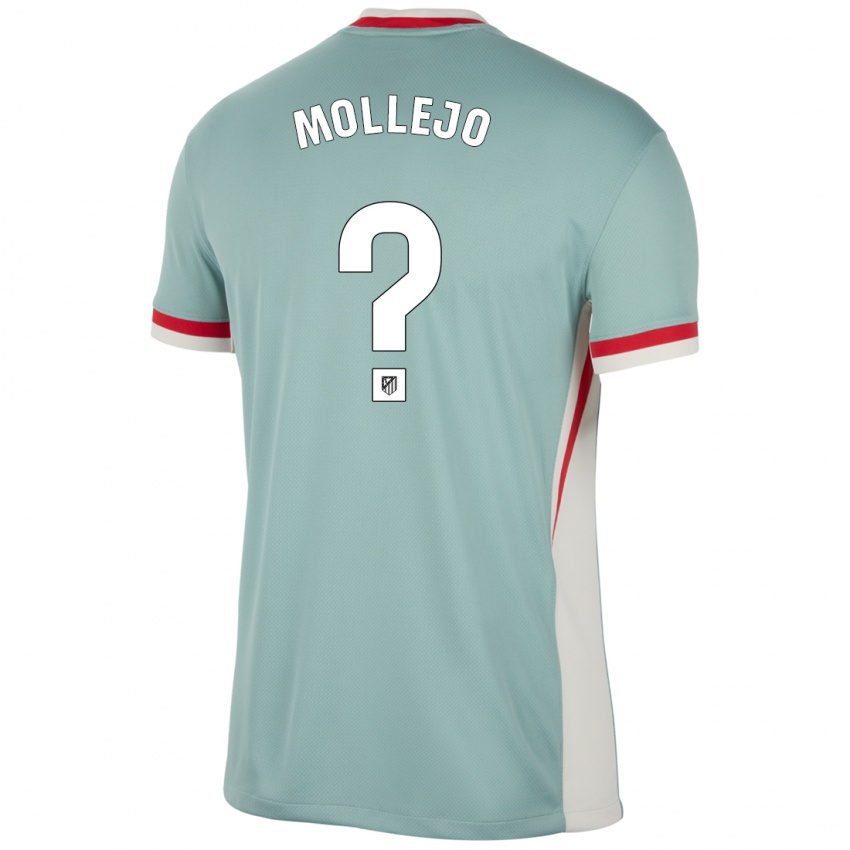 Kinder Victor Mollejo #0 Hellbeige Blau Auswärtstrikot Trikot 2024/25 T-Shirt