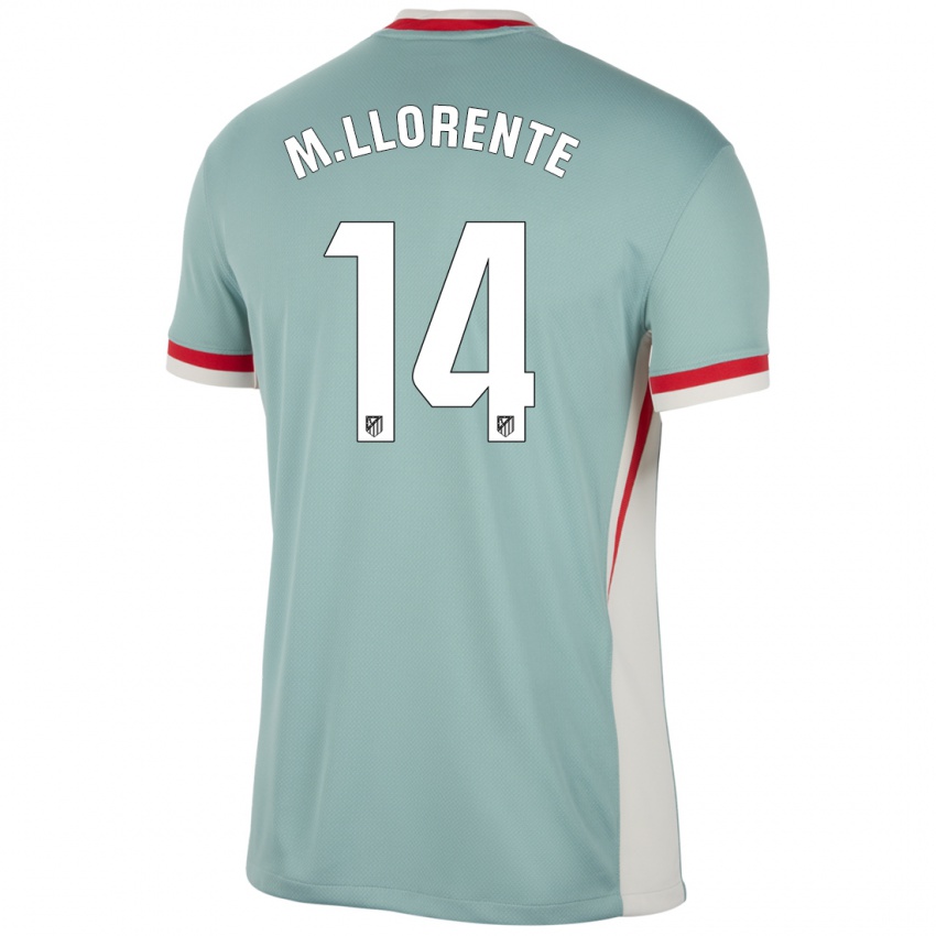 Kinder Marcos Llorente #14 Hellbeige Blau Auswärtstrikot Trikot 2024/25 T-Shirt