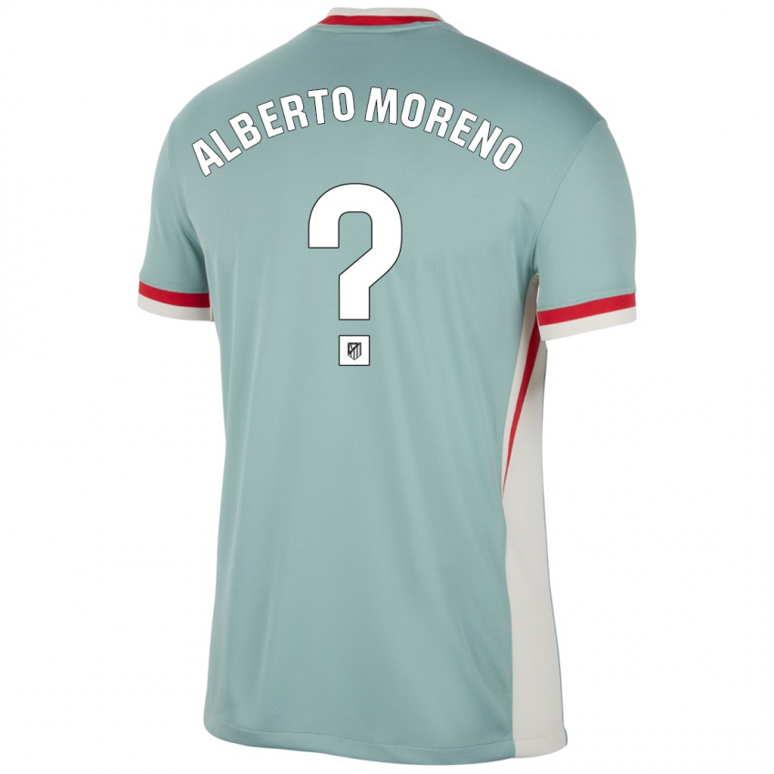 Kinder Alberto Moreno #0 Hellbeige Blau Auswärtstrikot Trikot 2024/25 T-Shirt