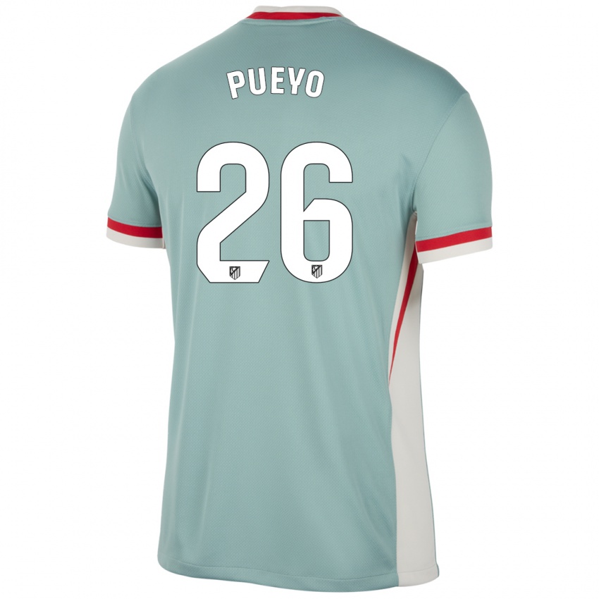 Kinder Alejandro Monserrate Pueyo #26 Hellbeige Blau Auswärtstrikot Trikot 2024/25 T-Shirt