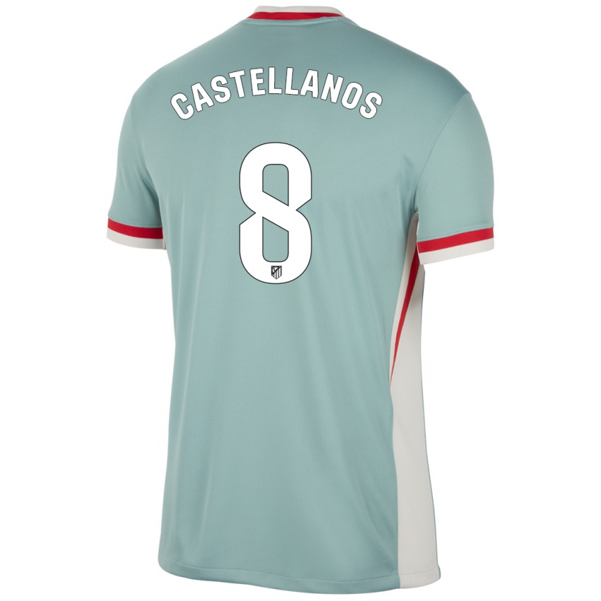 Kinder Jorge Castellanos #8 Hellbeige Blau Auswärtstrikot Trikot 2024/25 T-Shirt