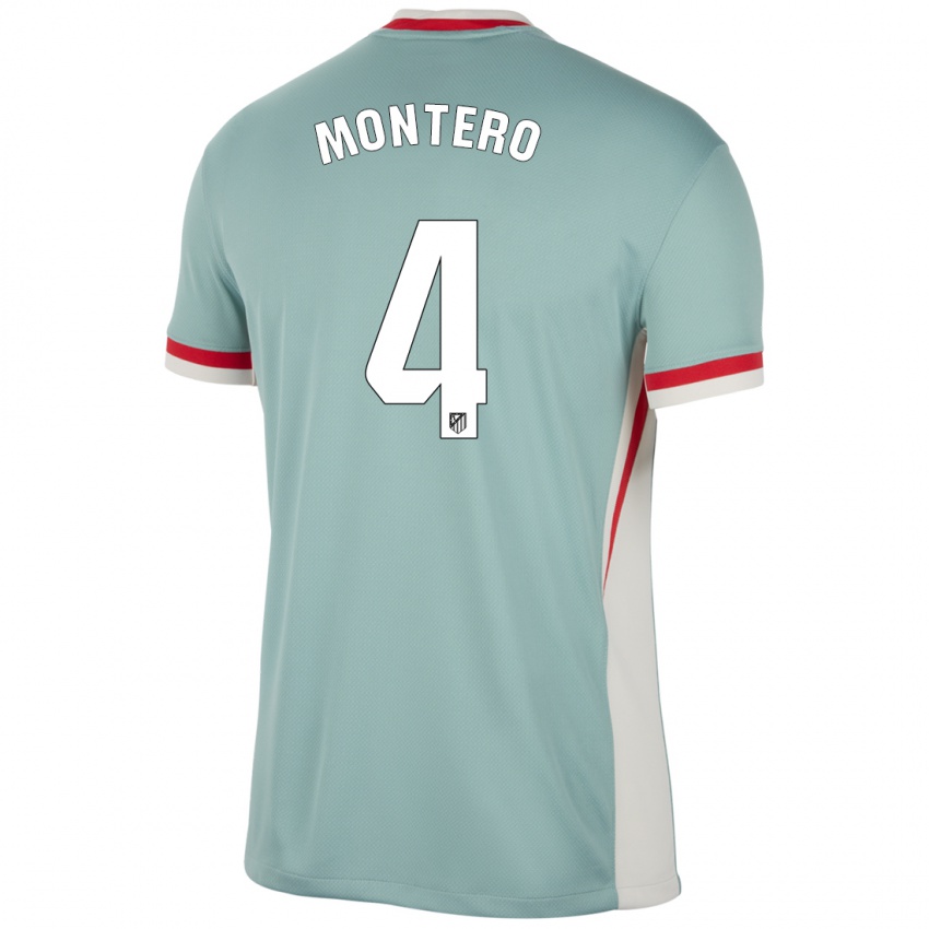 Kinder Francisco Montero #4 Hellbeige Blau Auswärtstrikot Trikot 2024/25 T-Shirt