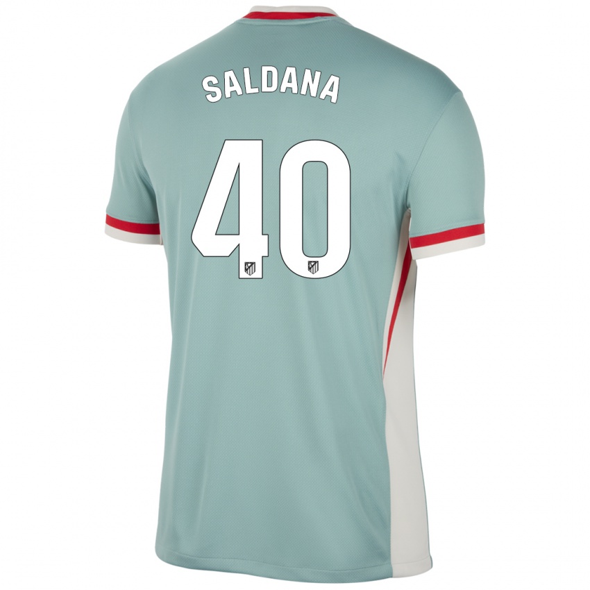 Kinder Jose Saldana #40 Hellbeige Blau Auswärtstrikot Trikot 2024/25 T-Shirt