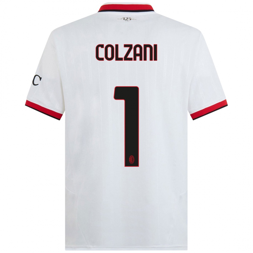 Kinder Edoardo Colzani #1 Weiß Schwarz Rot Auswärtstrikot Trikot 2024/25 T-Shirt