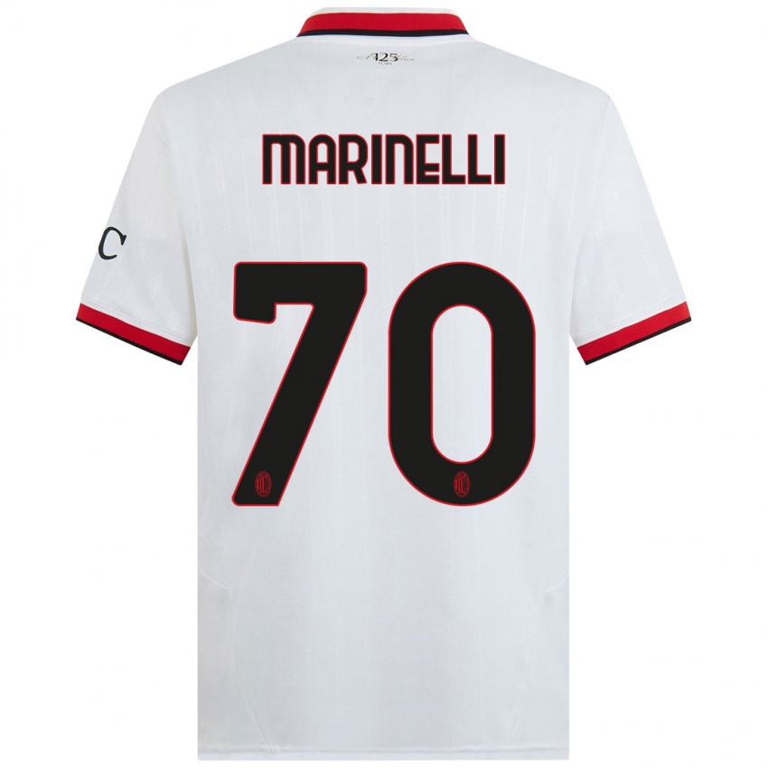 Kinder Gloria Marinelli #70 Weiß Schwarz Rot Auswärtstrikot Trikot 2024/25 T-Shirt