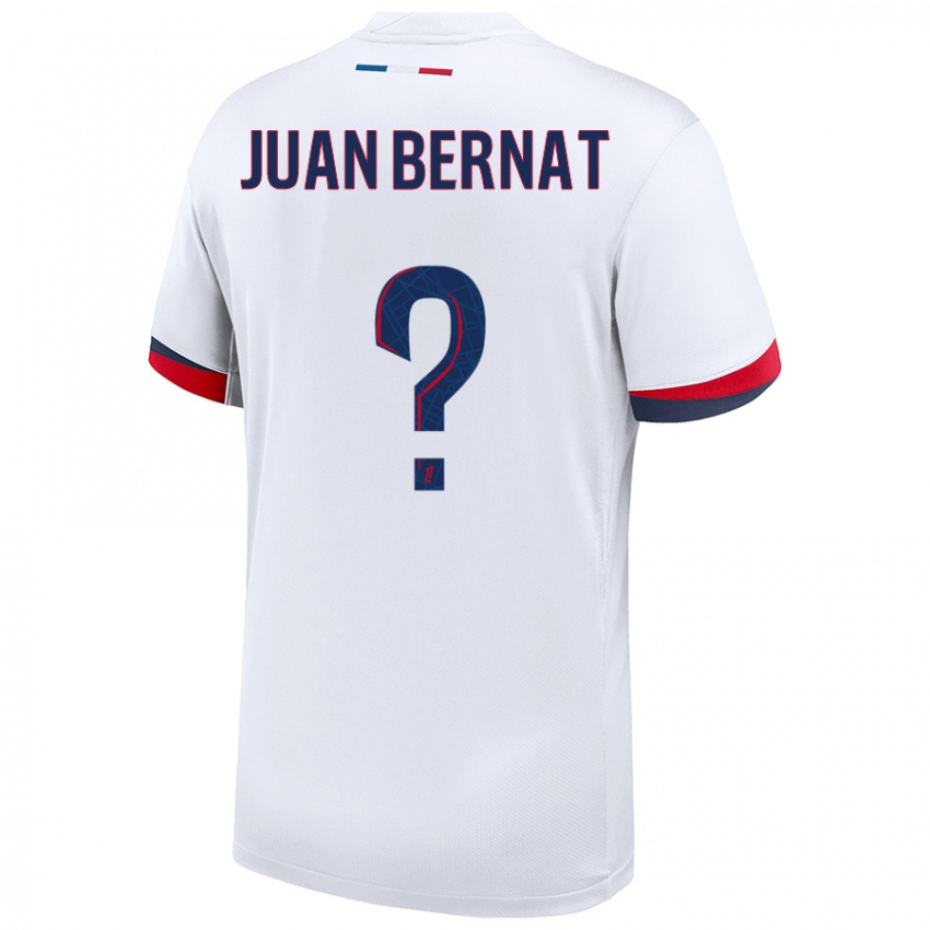 Kinder Juan Bernat #0 Weiß Blau Rot Auswärtstrikot Trikot 2024/25 T-Shirt