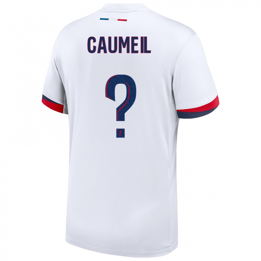 Kinder Paul Caumeil #0 Weiß Blau Rot Auswärtstrikot Trikot 2024/25 T-Shirt