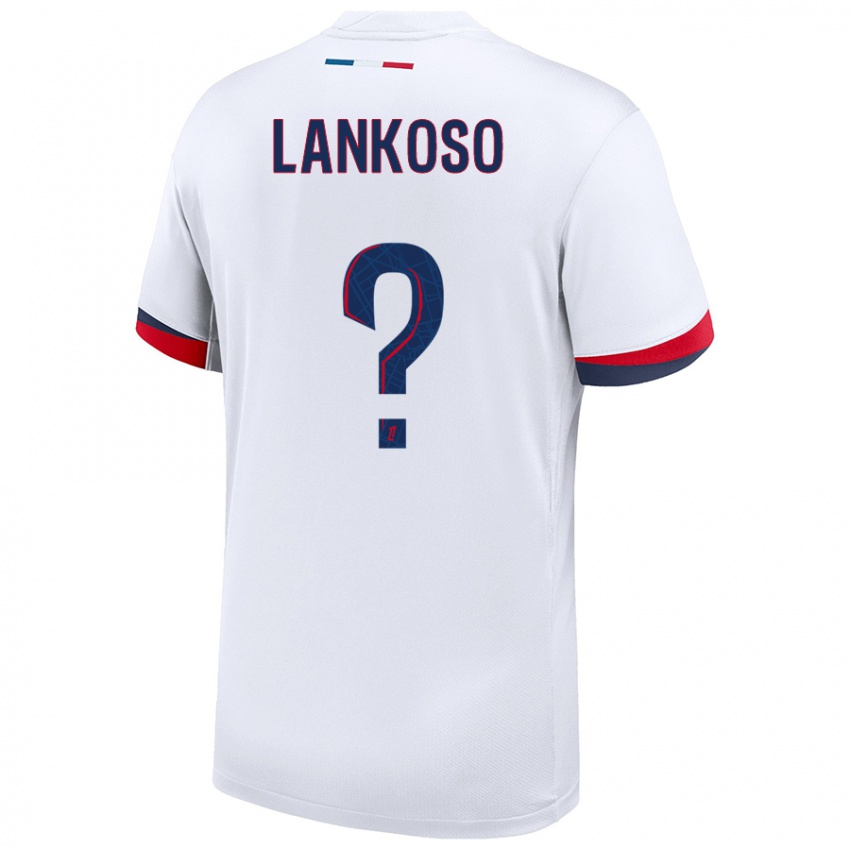 Kinder Lenny Lankoso #0 Weiß Blau Rot Auswärtstrikot Trikot 2024/25 T-Shirt