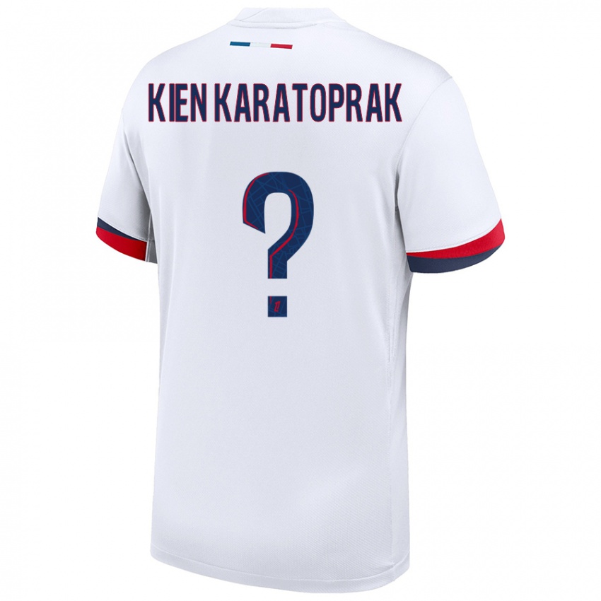 Kinder Kenan Kien Karatoprak #0 Weiß Blau Rot Auswärtstrikot Trikot 2024/25 T-Shirt