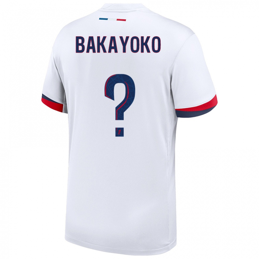 Kinder Ibrahim Bakayoko #0 Weiß Blau Rot Auswärtstrikot Trikot 2024/25 T-Shirt