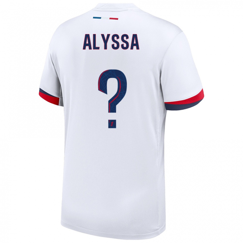 Kinder Alyssa Fernandes #0 Weiß Blau Rot Auswärtstrikot Trikot 2024/25 T-Shirt