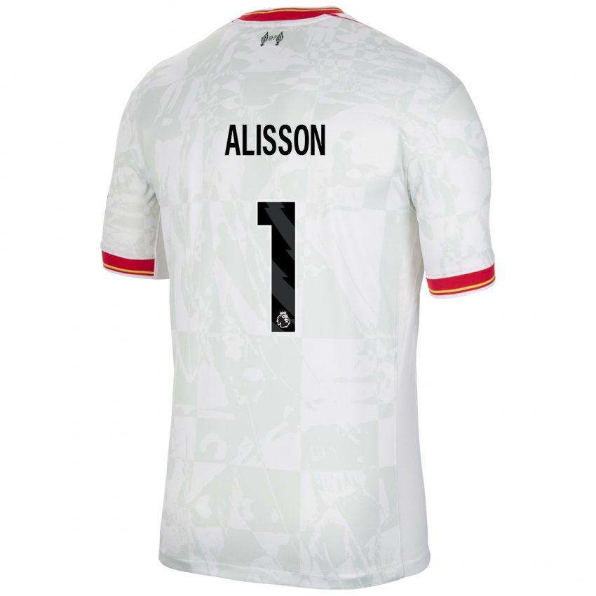 Kinder Alisson #1 Weiß Rot Schwarz Ausweichtrikot Trikot 2024/25 T-Shirt