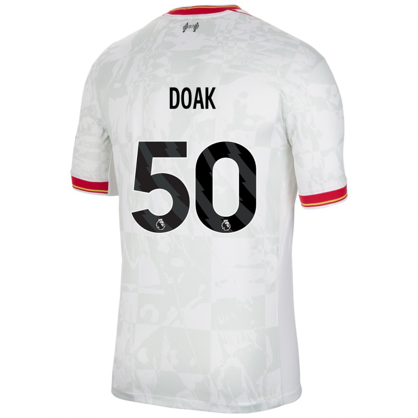 Kinder Ben Doak #50 Weiß Rot Schwarz Ausweichtrikot Trikot 2024/25 T-Shirt