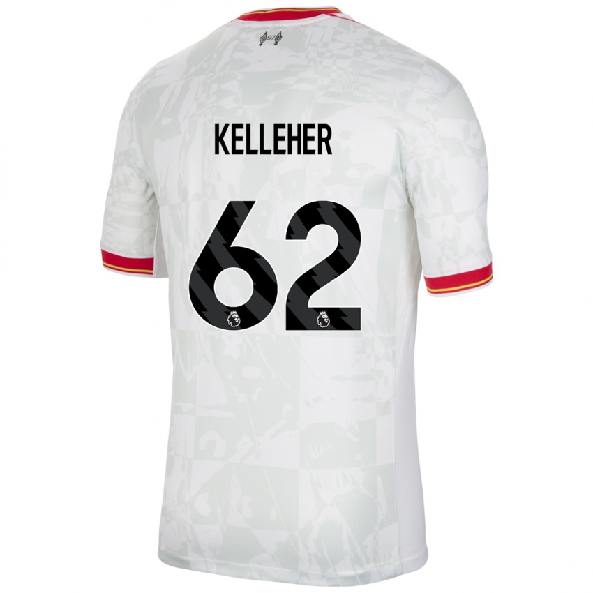 Kinder Caoimhin Kelleher #62 Weiß Rot Schwarz Ausweichtrikot Trikot 2024/25 T-Shirt