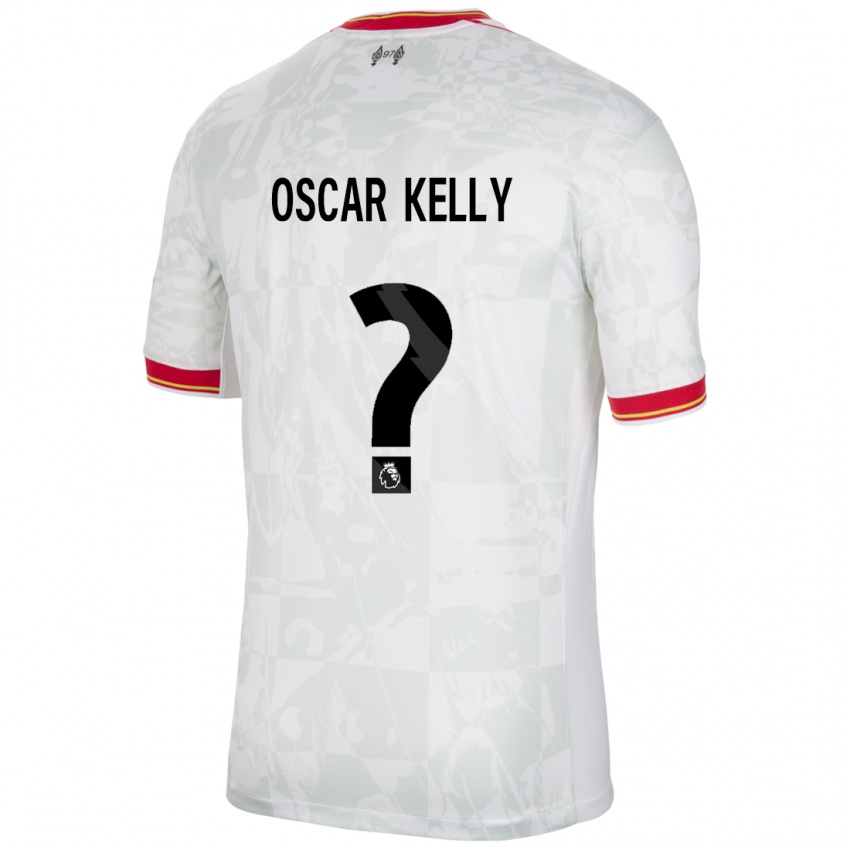 Kinder Oscar Kelly #0 Weiß Rot Schwarz Ausweichtrikot Trikot 2024/25 T-Shirt