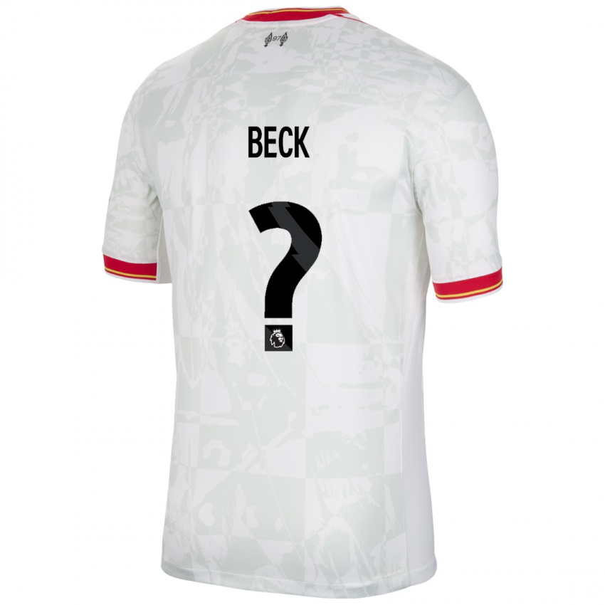 Kinder Owen Beck #0 Weiß Rot Schwarz Ausweichtrikot Trikot 2024/25 T-Shirt