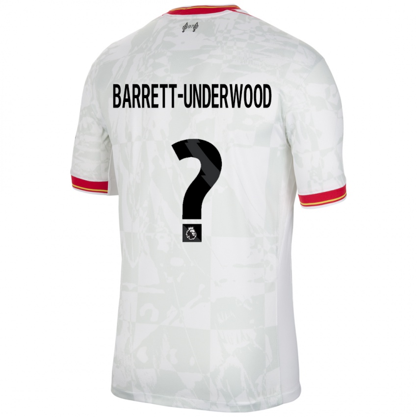 Kinder Keehan Barrett-Underwood #0 Weiß Rot Schwarz Ausweichtrikot Trikot 2024/25 T-Shirt