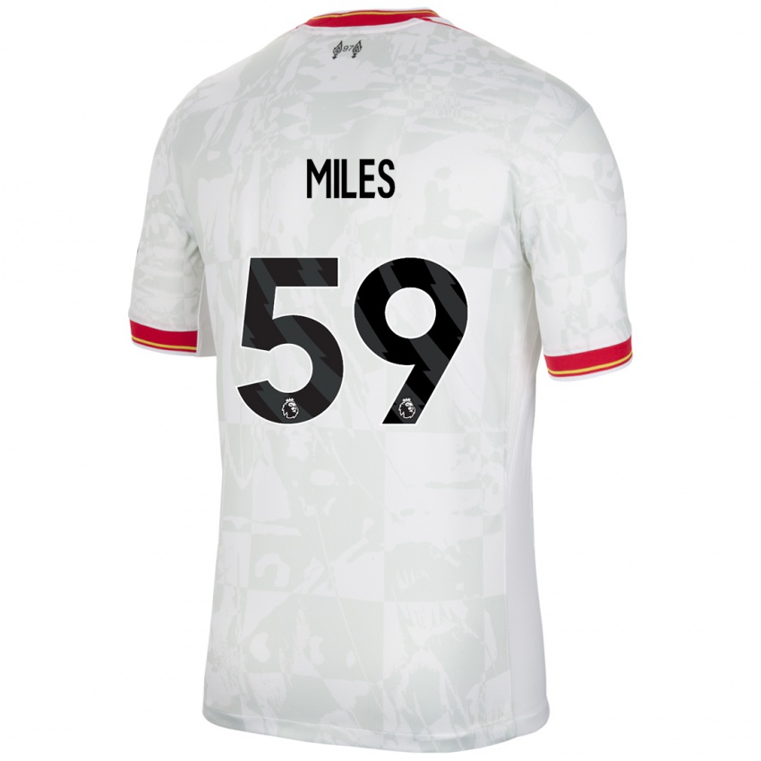 Kinder Terence Miles #59 Weiß Rot Schwarz Ausweichtrikot Trikot 2024/25 T-Shirt