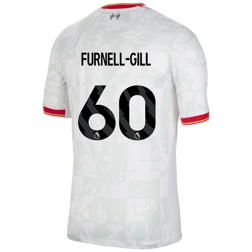 Kinder Luca Furnell-Gill #60 Weiß Rot Schwarz Ausweichtrikot Trikot 2024/25 T-Shirt