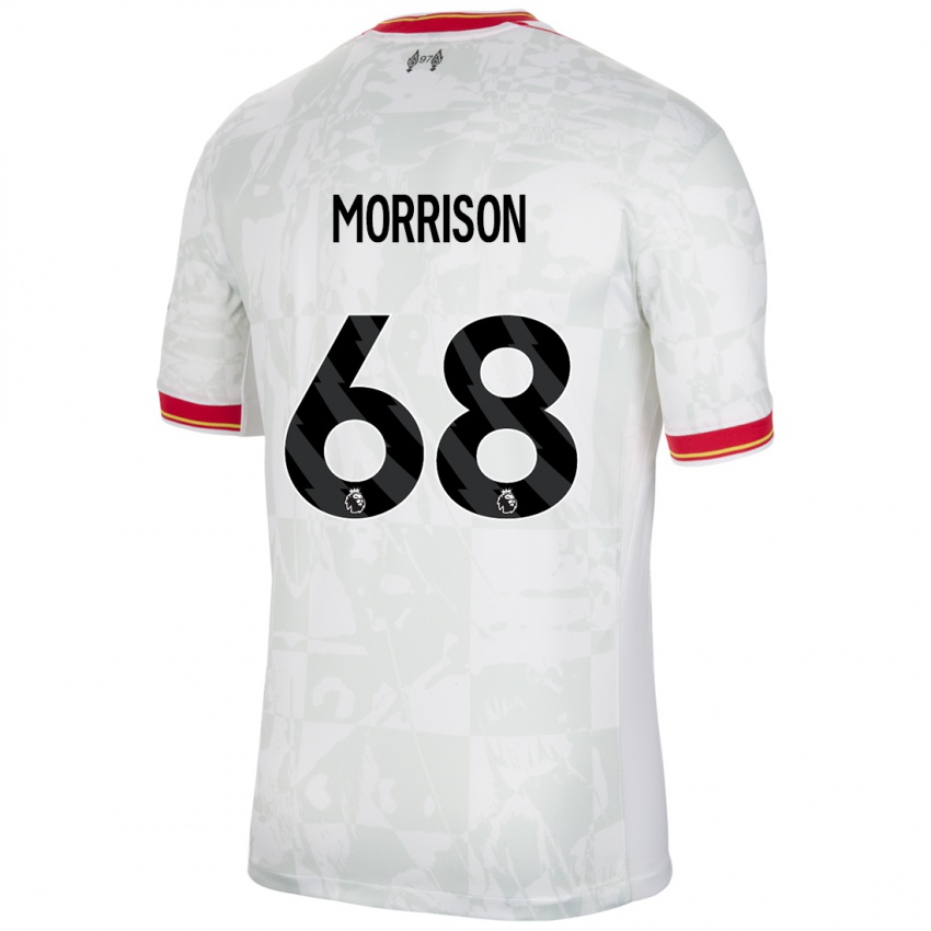 Kinder Kieran Morrison #68 Weiß Rot Schwarz Ausweichtrikot Trikot 2024/25 T-Shirt