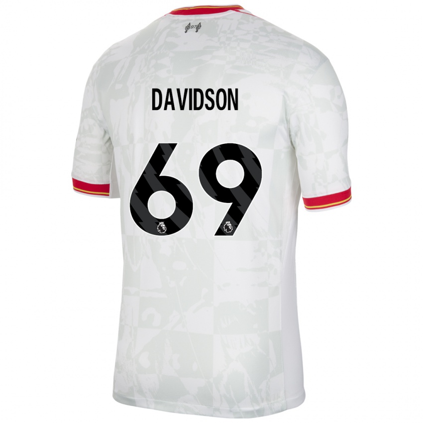 Kinder Josh Davidson #69 Weiß Rot Schwarz Ausweichtrikot Trikot 2024/25 T-Shirt