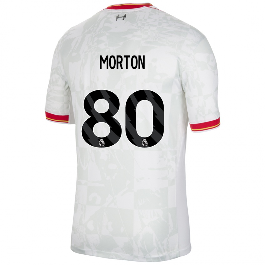 Kinder Tyler Morton #80 Weiß Rot Schwarz Ausweichtrikot Trikot 2024/25 T-Shirt