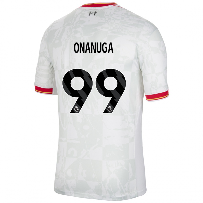 Kinder Fola Onanuga #99 Weiß Rot Schwarz Ausweichtrikot Trikot 2024/25 T-Shirt